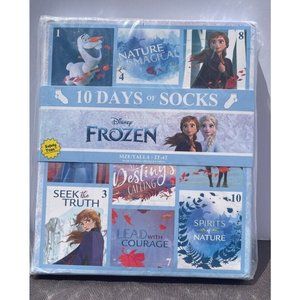 NEW - Disney Frozen - 10 Days of Socks Size 2T-4T Socks with Safety Toes